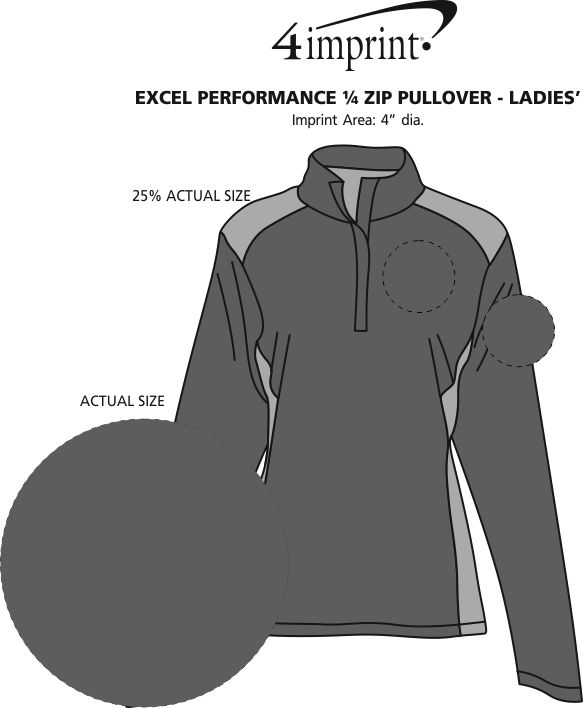 4imprint.com: Excel Performance 1/4-Zip Pullover - Ladies' 135795-L