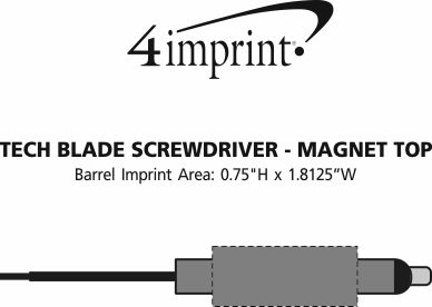 Imprint Area of Tech Blade Screwdriver - Magnet Top
