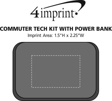 Imprint Area of Commuter Tech Kit with Power Bank