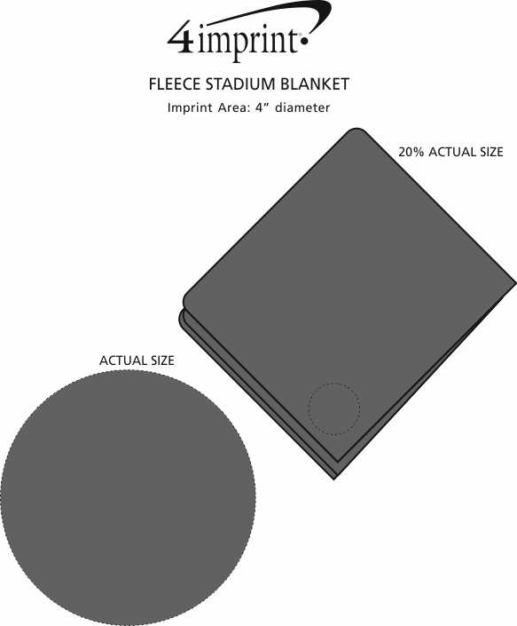 Imprint Area of Fleece Stadium Blanket