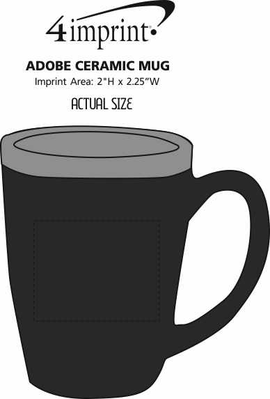 4imprint.com: Adobe Ceramic Mug - 14 oz. - Deep Etch 136071-DE