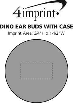 Imprint Area of Dino Ear Buds with Case