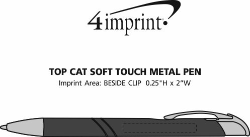 Imprint Area of Top Cat Soft Touch Metal Pen