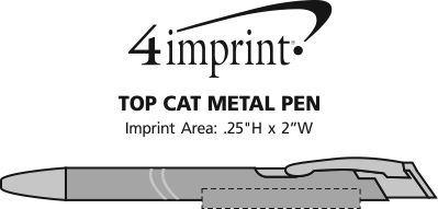 Imprint Area of Top Cat Metal Pen