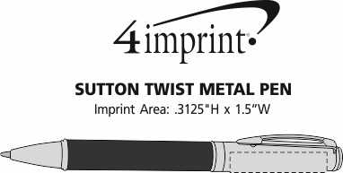 Imprint Area of Sutton Twist Metal Pen