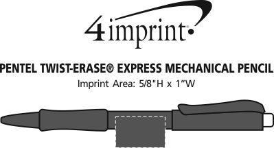 Imprint Area of Pentel Twist-Erase Express Mechanical Pencil