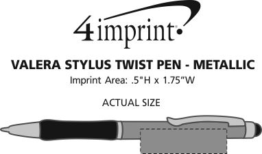 Imprint Area of Valera Stylus Twist Pen - Metallic