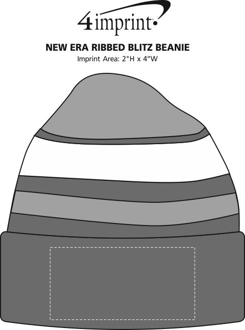 Imprint Area of New Era Ribbed Blitz Beanie