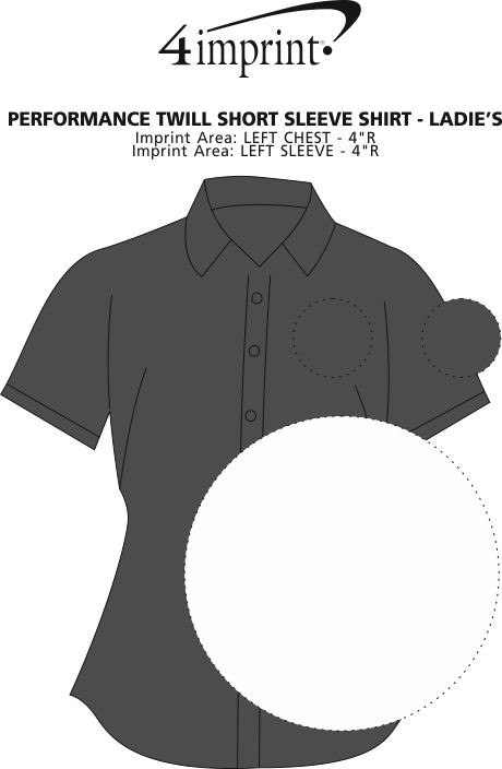 Imprint Area of Performance Twill Short Sleeve Shirt - Ladies'