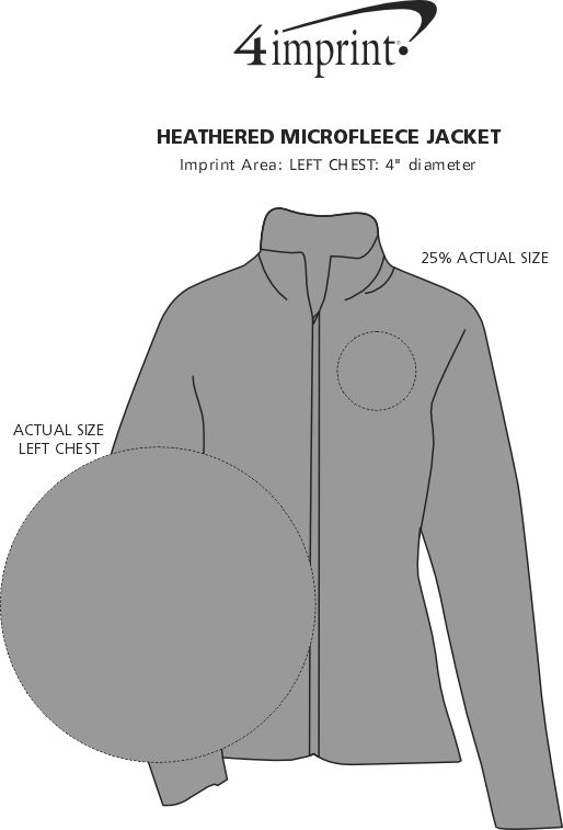 Imprint Area of Heathered Microfleece Jacket - Ladies'