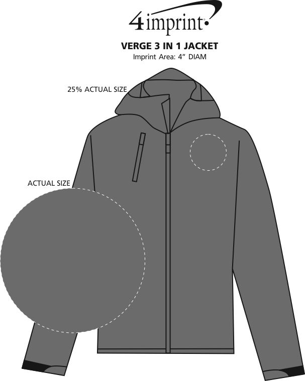 Imprint Area of Verge 3-in-1 Jacket