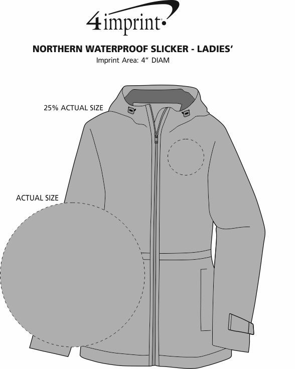 Imprint Area of Northern Waterproof Slicker - Ladies'