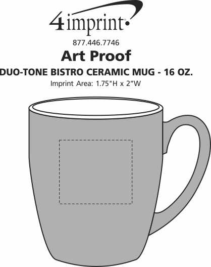 4imprint.com: Duo-Tone Bistro Ceramic Mug - 16 oz. - Deep Etch 136704-DE