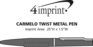 Imprint Area of Carmelo Twist Metal Pen
