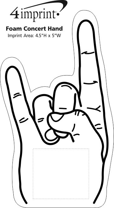 Imprint Area of Foam Concert Hand