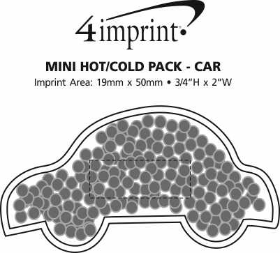 Imprint Area of Mini Hot/Cold Pack - Car