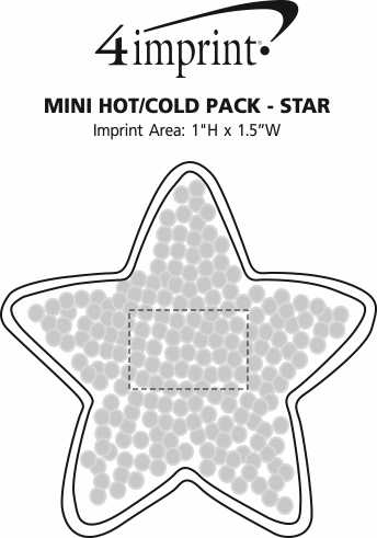 Imprint Area of Mini Hot/Cold Pack - Star