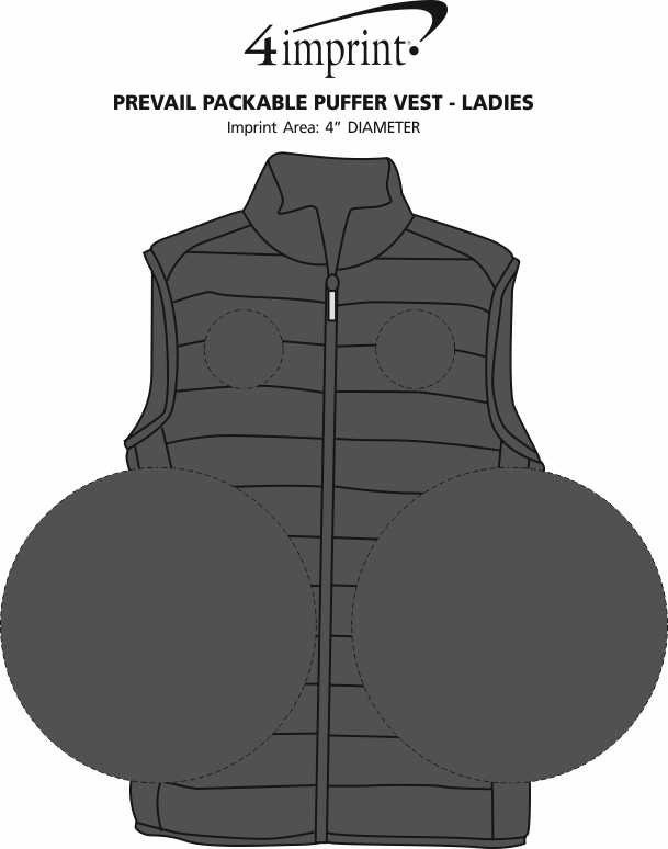 Imprint Area of Prevail Packable Puffer Vest - Ladies'
