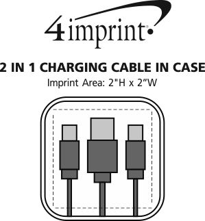 Imprint Area of 2-in-1 Charging Cable in Case