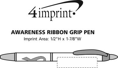 Imprint Area of Awareness Ribbon Grip Pen