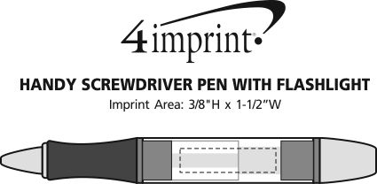 Imprint Area of Handy Screwdriver Pen with Flashlight