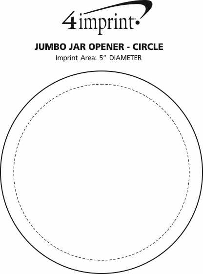 Imprint Area of Jumbo Jar Opener - Circle