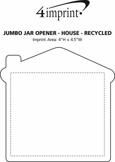Imprint Area of Jumbo Jar Opener - House - Recycled