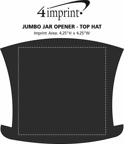 Imprint Area of Jumbo Jar Opener - Top Hat - Recycled