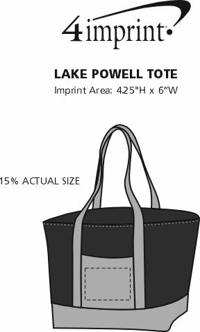 Imprint Area of Lake Powell Boat Tote