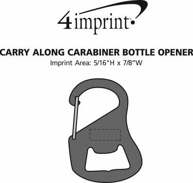 Imprint Area of Carry Along Carabiner Bottle Opener