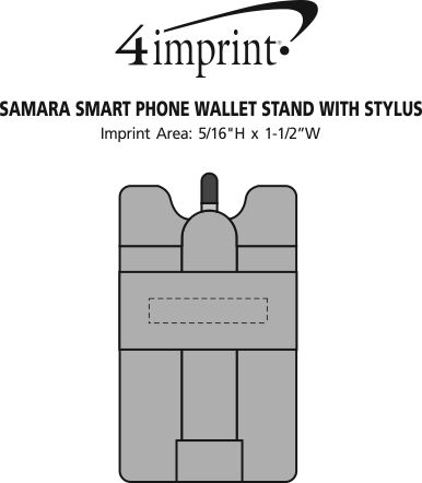 Imprint Area of Samara Smartphone Wallet Stand with Stylus