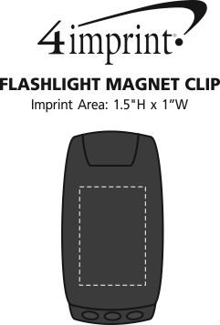 Imprint Area of Flashlight Magnet Clip