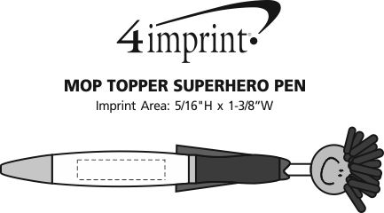 Imprint Area of MopTopper Superhero Pen