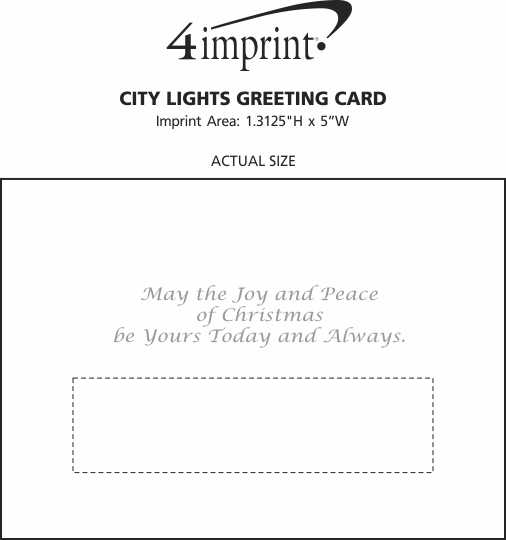 Imprint Area of City Lights Greeting Card