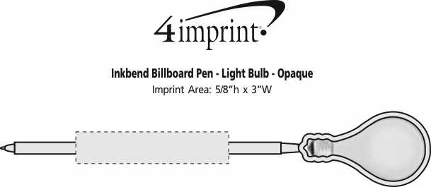 Imprint Area of Inkbend Billboard Pen - Light Bulb - Opaque