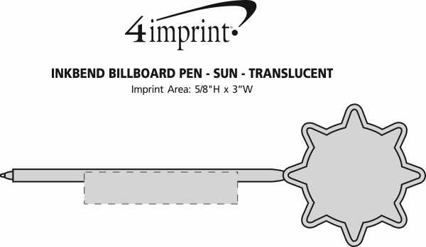 Imprint Area of Inkbend Billboard Pen - Sun - Translucent