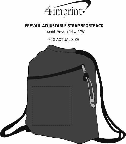 Imprint Area of Prevail Adjustable Strap Sportpack