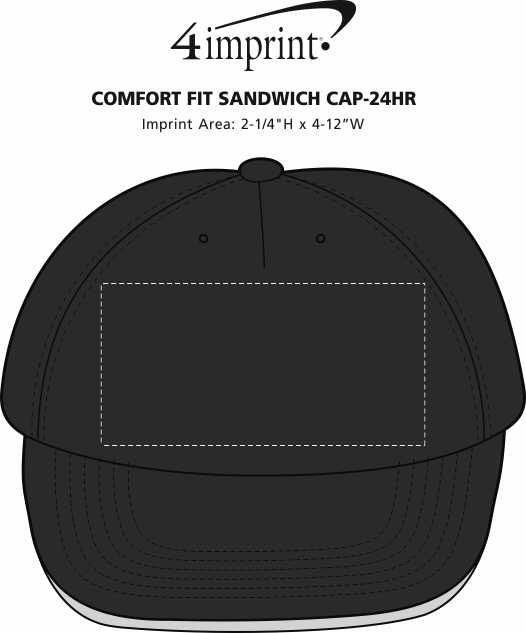 Imprint Area of Comfort Fit Sandwich Cap - 24 hr