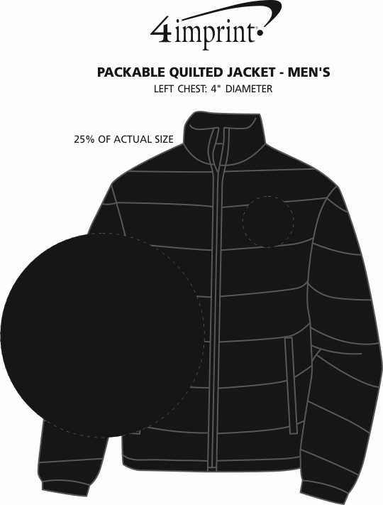 Imprint Area of Packable Quilted Jacket - Men's