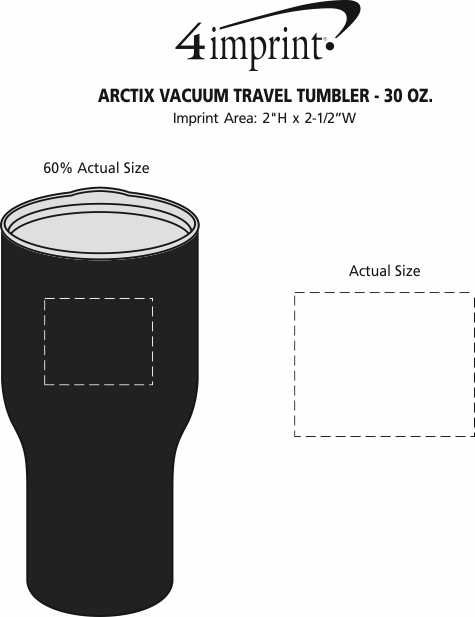 Imprint Area of Urban Peak Vacuum Travel Tumbler - 30 oz.