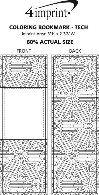 Imprint Area of Coloring Bookmark - Tech