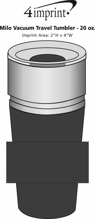 Imprint Area of Milo Vacuum Tumbler - 20 oz.