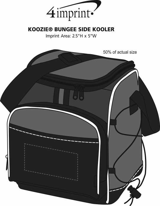Imprint Area of Koozie® Bungee Side Kooler
