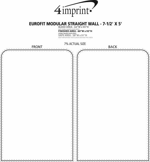 Imprint Area of EuroFit Modular Straight Wall - 7-1/2' x 5'