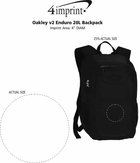 Imprint Area of Oakley v2 Enduro 20L Backpack