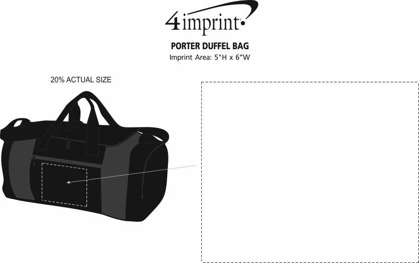 Imprint Area of Porter Duffel Bag