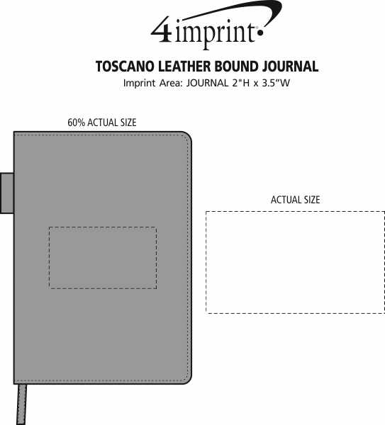 Imprint Area of Toscano Leather Bound Journal