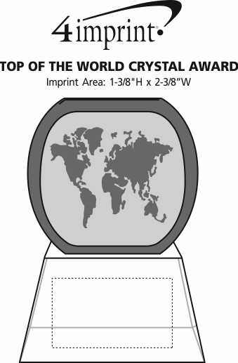 Imprint Area of Top of the World Crystal Award