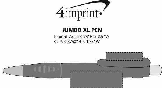 Imprint Area of Jumbo XL Pen