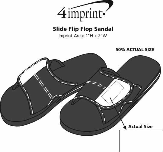 4imprint.com: Slide Flip Flop Sandal 139136